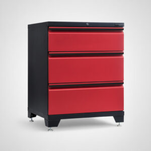 Verktygsskåp med 3 lådor Black edition – Röd, PRO