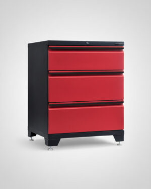 Verktygsskåp med 3 lådor Black edition – Röd, PRO