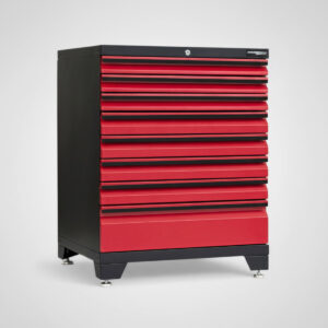 Verktygsskåp med 8 lådor Black edition – Röd, PRO