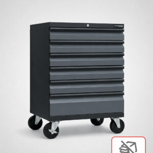 Verktygsvagn 6 lådor Anti-Tilt Protection Black edition – Grå, PRO