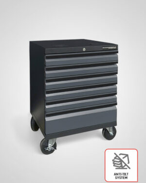 Verktygsvagn 6 lådor Anti-Tilt Protection Black edition – Grå, PRO