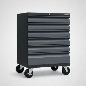 Verktygsvagn med 6 lådor Black edition – Grå, PRO