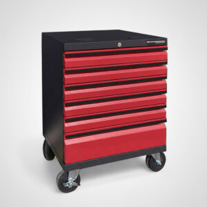 Verktygsvagn med 6 lådor Black edition – Röd, PRO