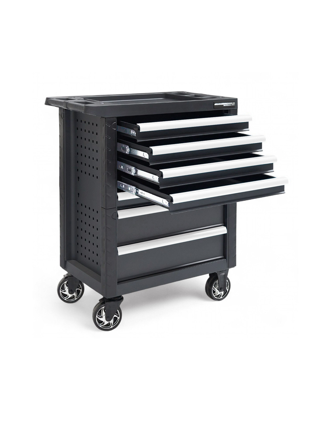 Verktygsvagn med 7 lådor - Svart - Bild 2