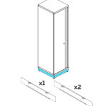Sockel Högskåp 1 dörr svart PRO SERIES