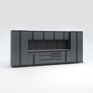 Garageinredning med 10 delar - set 1, Black edition - Grå, PRO