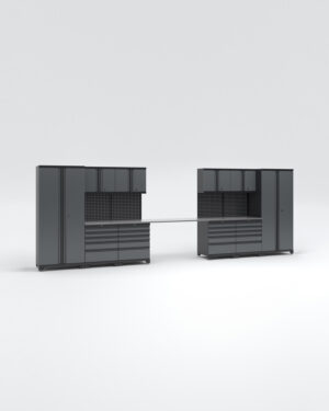 Garageinredning med 10 delar - set 2, Black edition - Grå, PRO