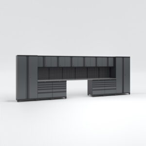 Garageinredning med 12 delar - set 1, Black edition - Grå, PRO