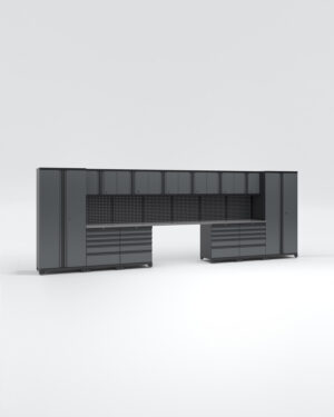 Garageinredning med 12 delar - set 1, Black edition - Grå, PRO