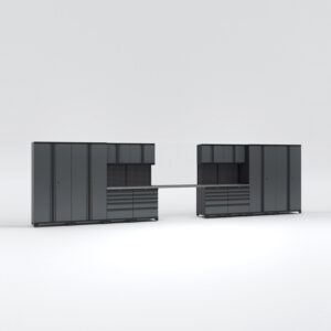 Garageinredning med 12 delar – set 3, Black edition - Grå, PRO