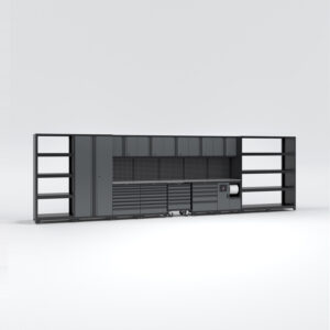 Garageinredning med 13 delar – set 1, Black edition - Grå, PRO