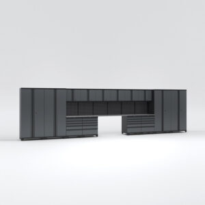 Garageinredning med 14 delar – set 1, Black edition - Grå, PRO