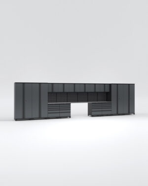 Garageinredning med 14 delar – set 1, Black edition - Grå, PRO