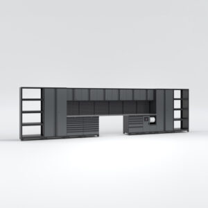 Garageinredning med 14 delar - set 2, Black edition - Grå, PRO