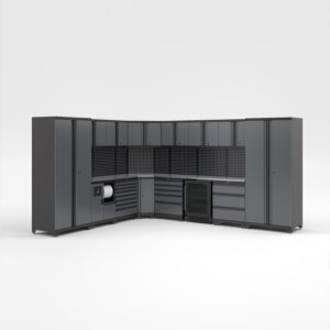 Garageinredning med 14 delar – set 3, Black edition - Grå, PRO