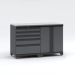 Garageinredning med 2 delar – set 1, Black edition – Grå, PRO