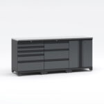 Garageinredning med 3 delar - set 1, Black edition - Grå, PRO