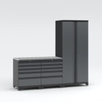 Garageinredning med 3 delar - set 2, Black edition - Grå, PRO