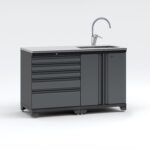 Garageinredning med 5 delar - set 2, Black edition - Grå, PRO