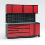 Garageinredning med 6 delar - set 1, Black edition - Röd, PRO