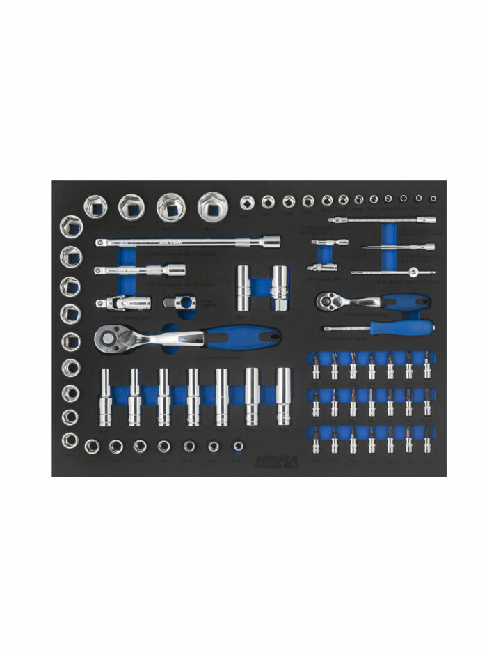 Verktygssats hylsnycklar 74 delar Nisma tools