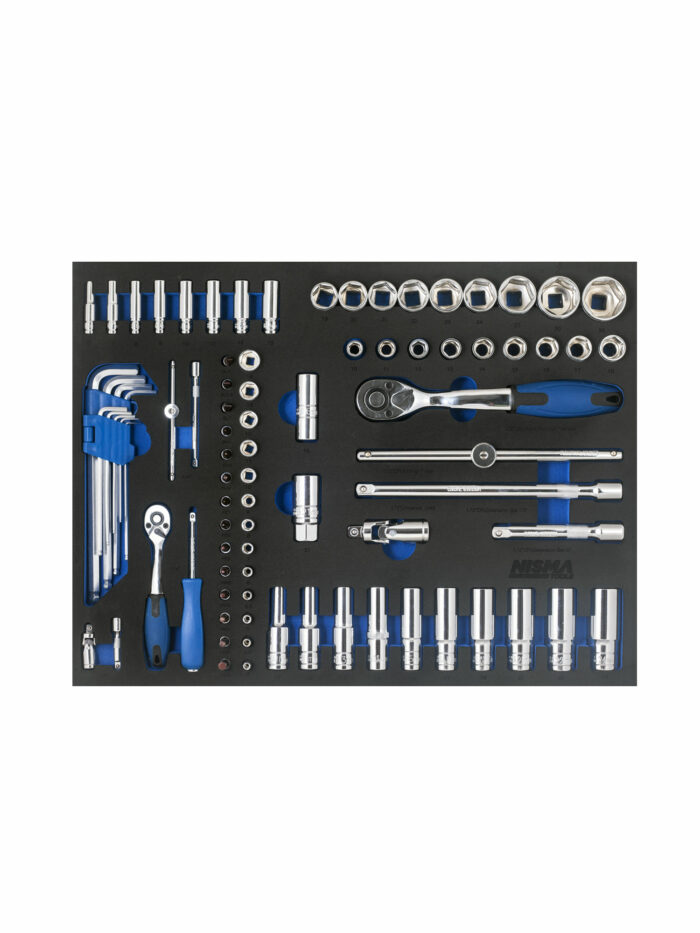 Verktygssats hylsnycklar 85 delar Nisma tools
