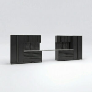 Garageinredning med 10 delar - set 2, Svart, PRO