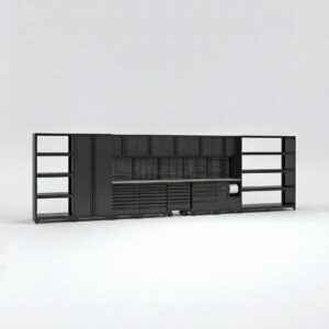 Garageinredning med 13 delar – set 1, Svart, PRO