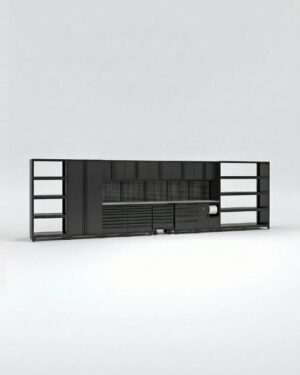 Garageinredning med 13 delar – set 1, Svart, PRO