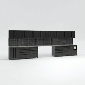 Garageinredning med 14 delar – set 4, Svart, PRO