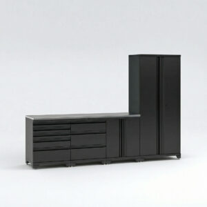Garageinredning med 4 delar - set 1, Svart, PRO