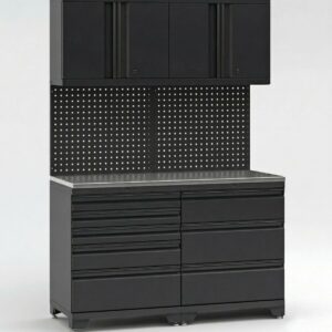 Garageinredning med 4 delar - set 2, Svart, PRO