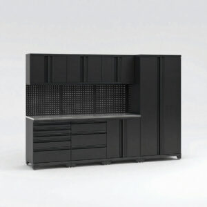 Garageinredning med 7 delar - set 1, Svart, PRO