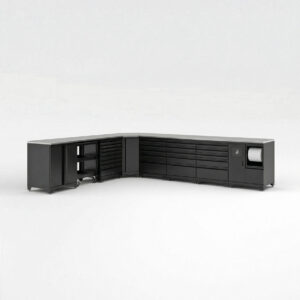 Garageinredning med 8 delar – set 1, Svart, PRO