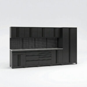 Garageinredning med 9 delar - set 2, Svart, PRO