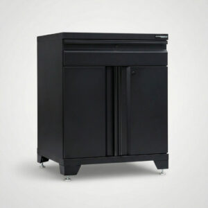 Verktygsskåp med 1 låda och dörrar - Svart, PRO